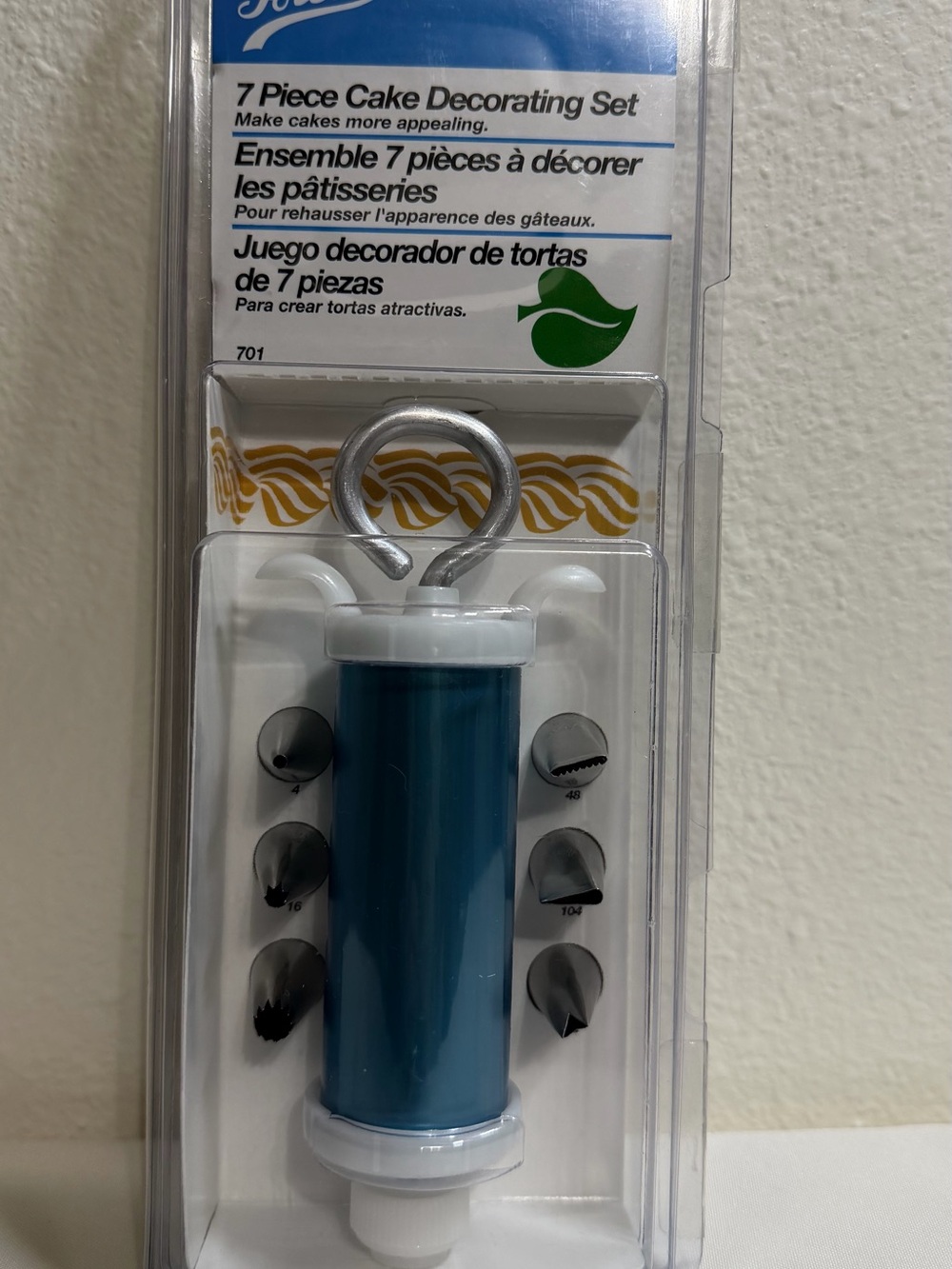 NEW Ateco 9 Pc. Cake Decorating set, Emboss designs in icing Stainless Steel